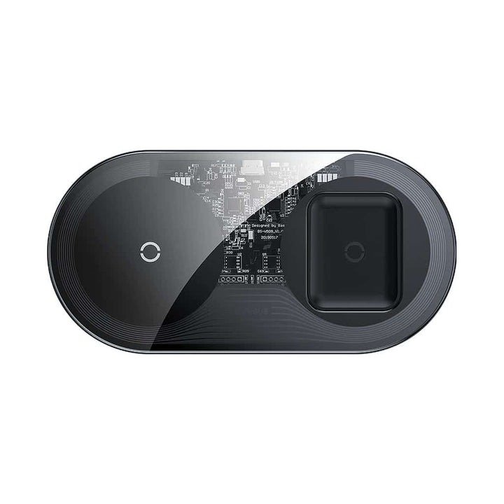 Zaqoro DuoCharge S2 2-in-1 Wireless Charging Pad (18W Max)</br> Charge Two. Stay Cool. No Cables Needed.