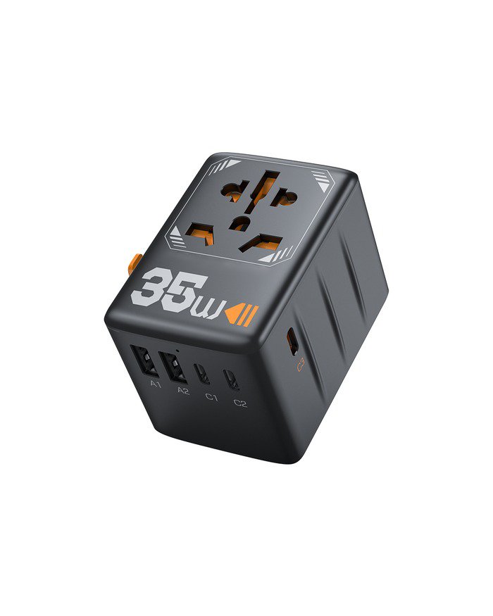 Zaqoro Globetrek U35 Universal Travel Adapter (35W, 6-in-1)</br> Charge Everywhere. Travel Smarter.