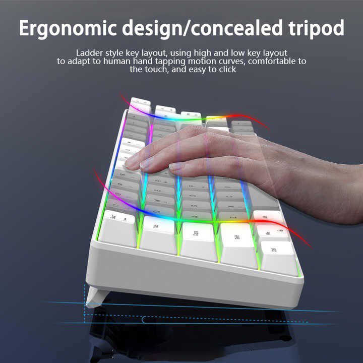 Zaqoro MechaLite K701 60% Wired RGB Keyboard – Compact. Tactile. Built to Game.</br>Minimal Footprint. Maximum Focus. Uncompromising Feel. - Image 3