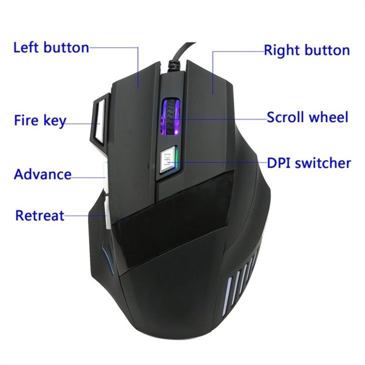 Zaqoro Fire Glide M1 Wired Gaming Mouse <br> Tactical Control. Ergonomic Precision. Built to Strike - Image 5