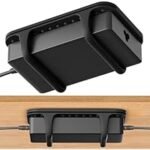 Zaqoro Universal Silicone Laptop Charger Holder,Under Desk Power Brick Mount Organizer for Charging Brick & Cables,Flexible Non-Slip Power Bricks Mount,Secure Supply Holder for Laptop Charger,Black